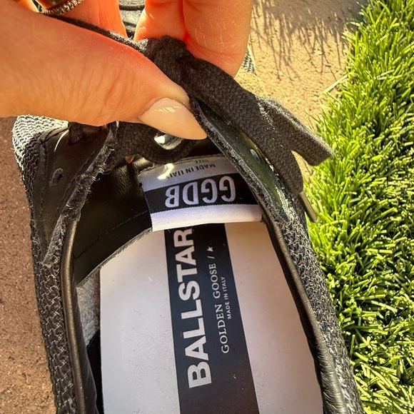 Authentic Black Gold Men's Golden Goose GGDB ballstar Sneakers leopard leather - Picture 10 of 14